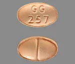 orange oval GG 257 Pill