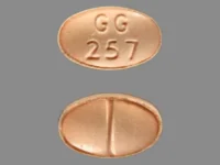 orange oval GG 257 Pill