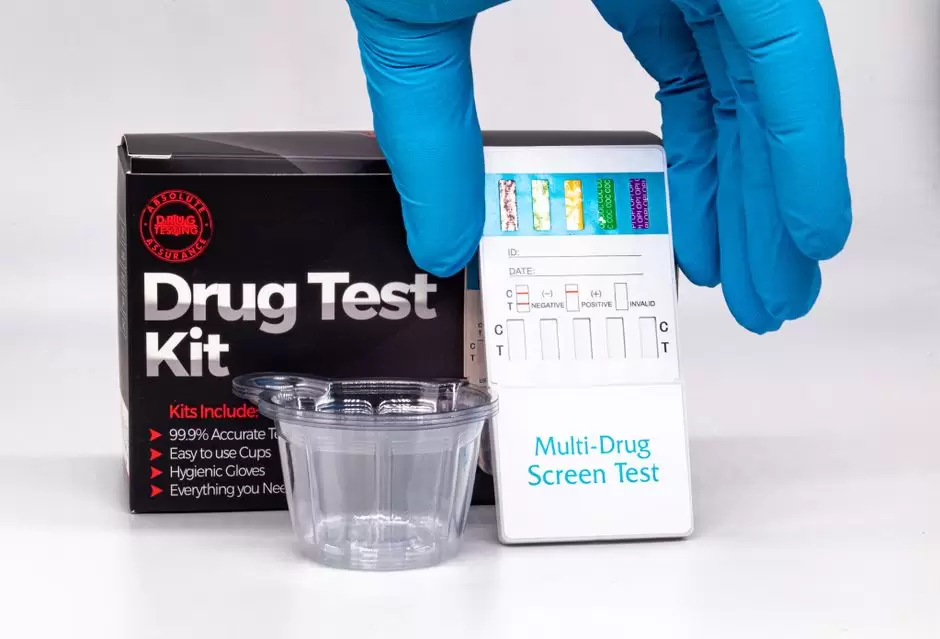 Oral swab used for a saliva drug test to detect oxycodone
